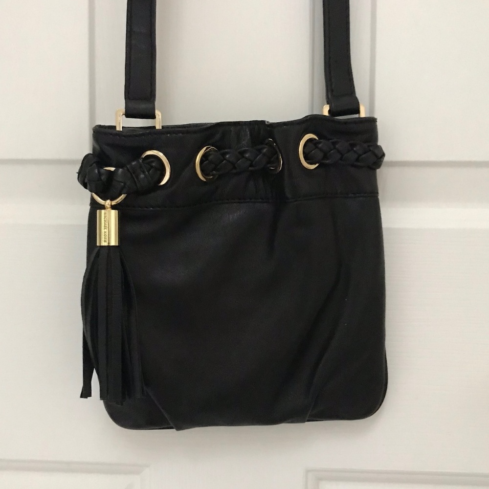 Black Leather Crossbody Bag
